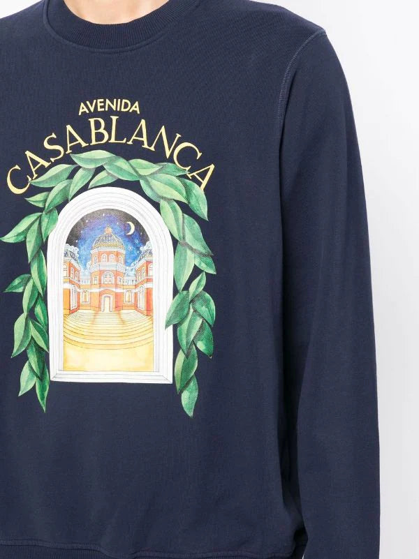 Avenida-print organic cotton sweatshirt