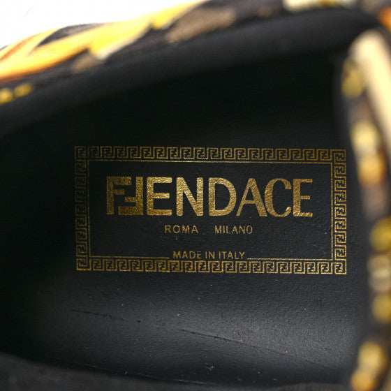 Fendace Greca Sneakers 44 Gold Multicolor