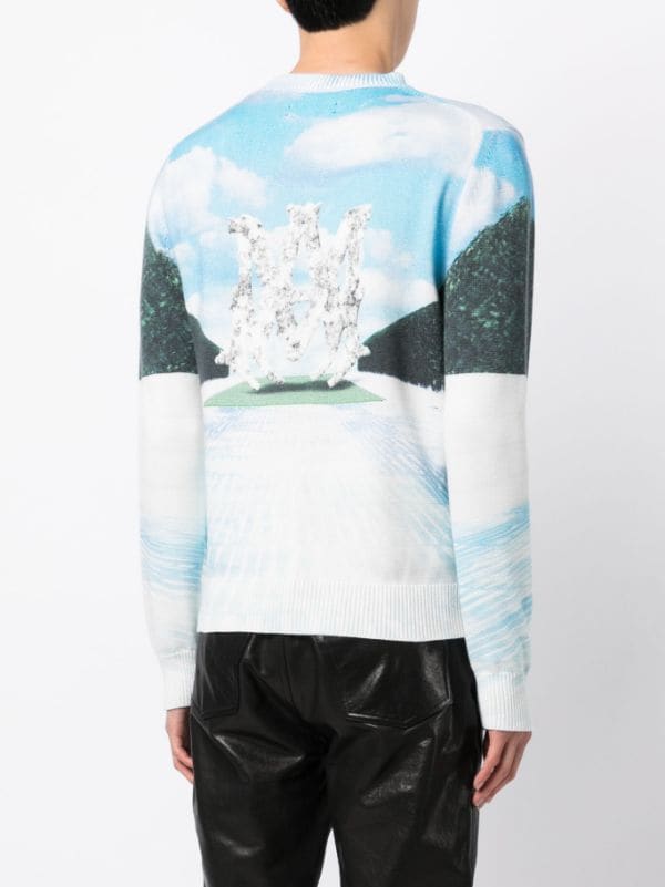 AMIRI Runway logo-intarsia jumper