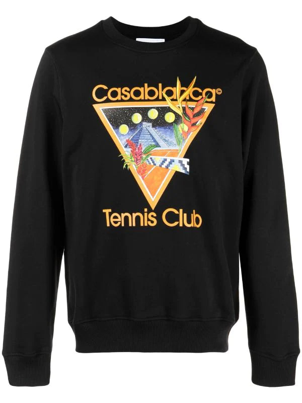 Casablanca logo-print tennis club sweatshirt