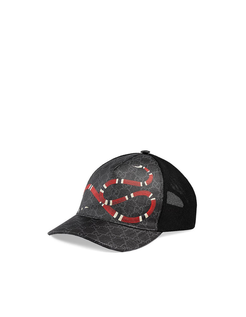 GUCCI KINGSNAKE PRINT GG SUPREME BASEBALL HAT