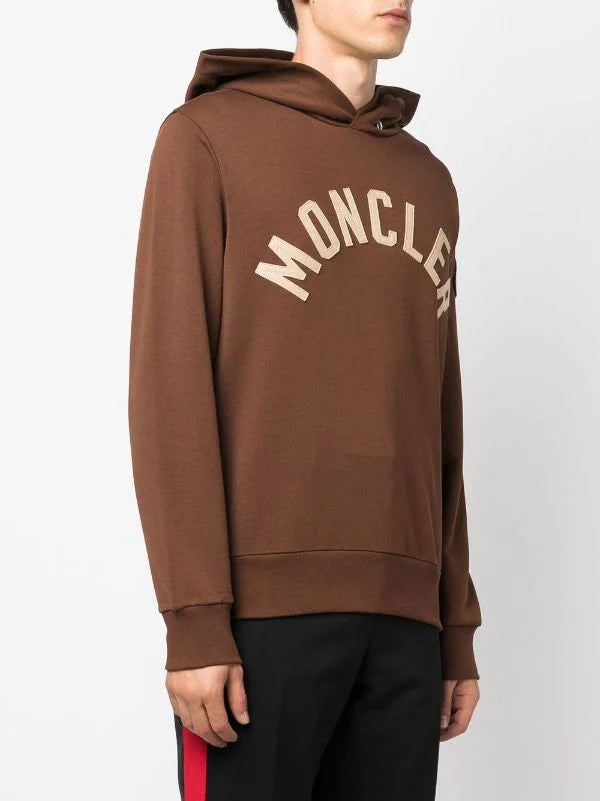 Moncler logo-patch cotton hoodie