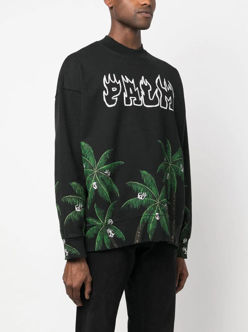 Palm & Skull logo-print sweatshirt