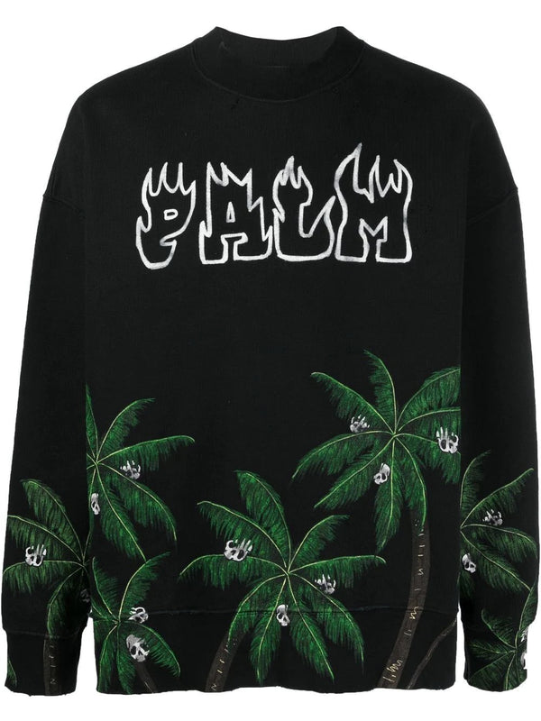 Palm & Skull logo-print sweatshirt