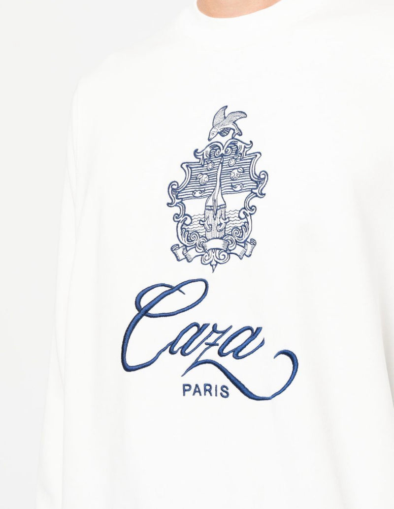 Casablanca logo-print long-sleeve sweatshirt