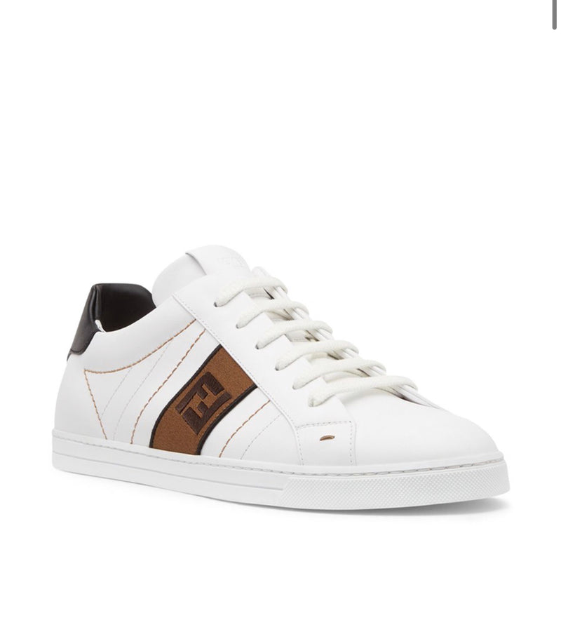 FF White leather low-tops