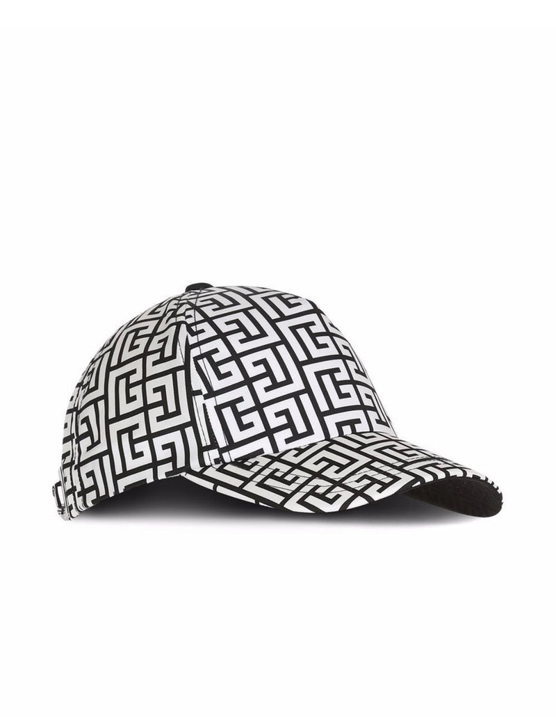 Balmain monogram print baseball hat