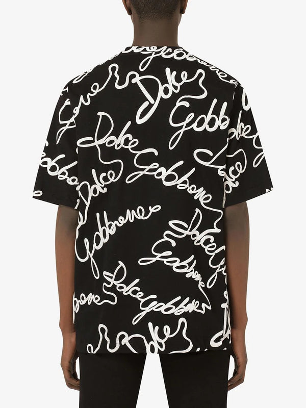 Logo-print All over cotton T-shirt