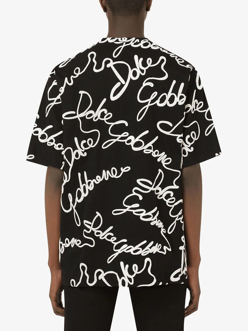 Logo-print All over cotton T-shirt