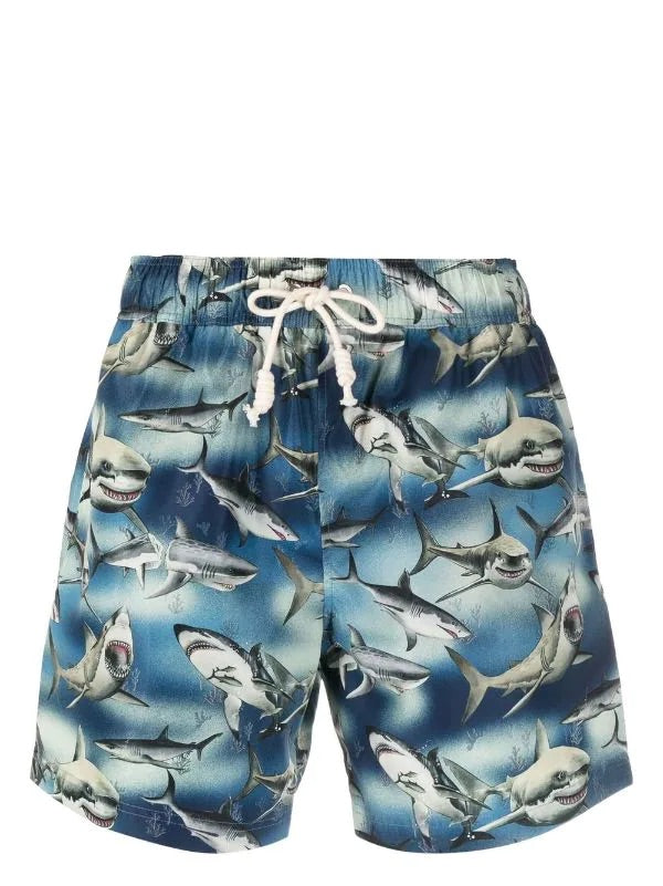 Palm angels Sharks-print swim shorts