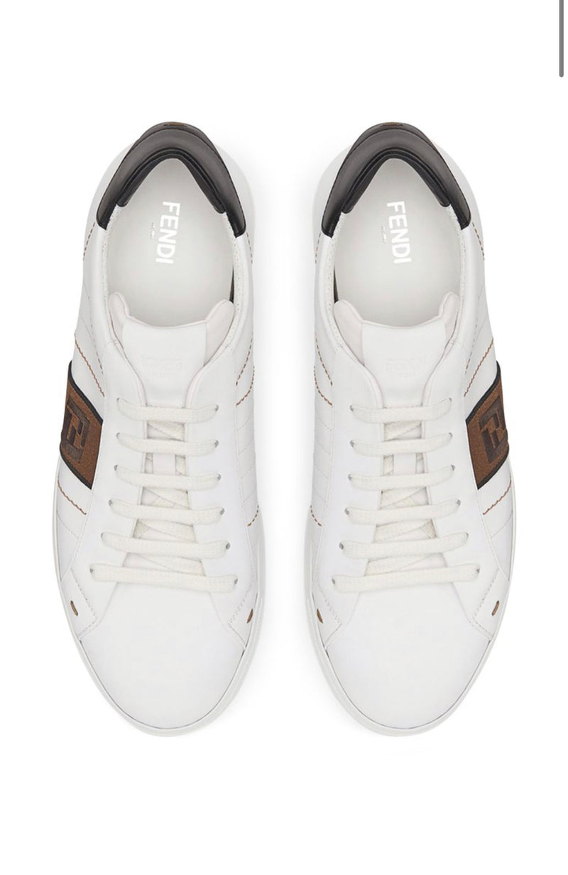 FF White leather low-tops