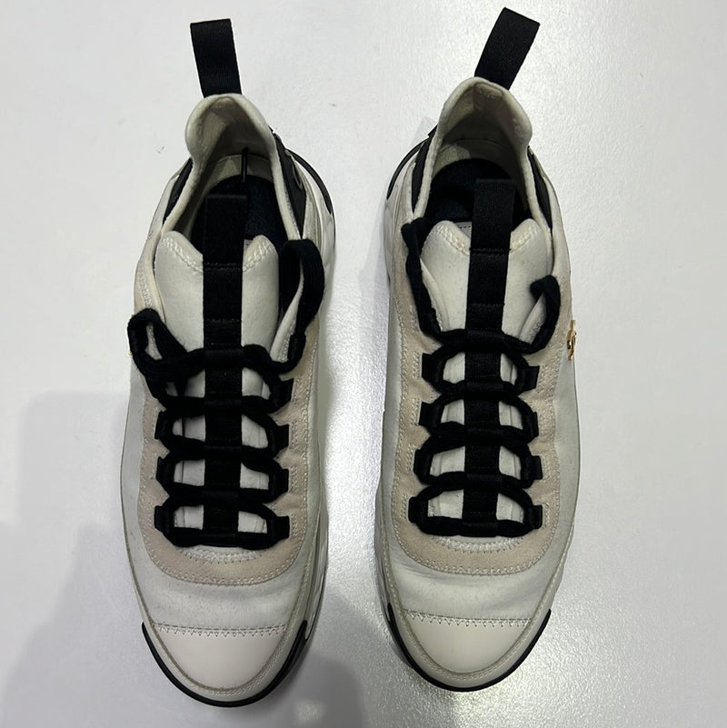 SPORT TRAIL SNEAKER SUEDE/CALFSKIN WHITE/BLACK GHW