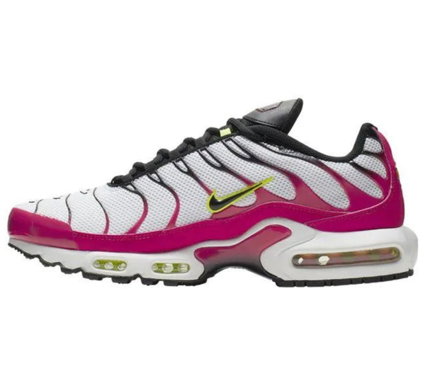 Nike Air Max Plus White Black Rush Pink Running Shoes Men's SZ 13