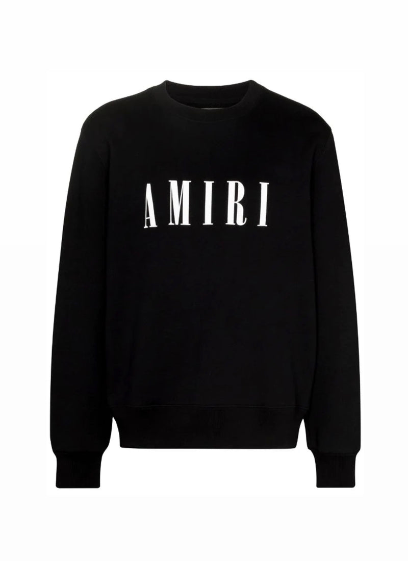 Amiri logo-print crew-neck sweatshirt black