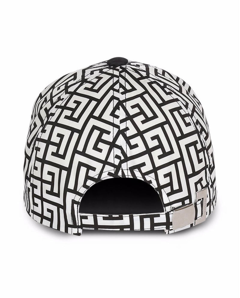 Balmain monogram print baseball hat