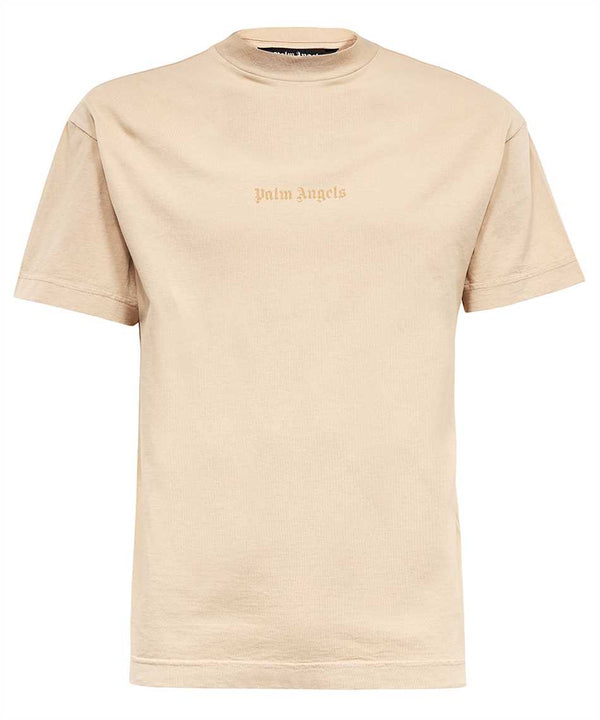 Reverse logo-print T-shirt beige