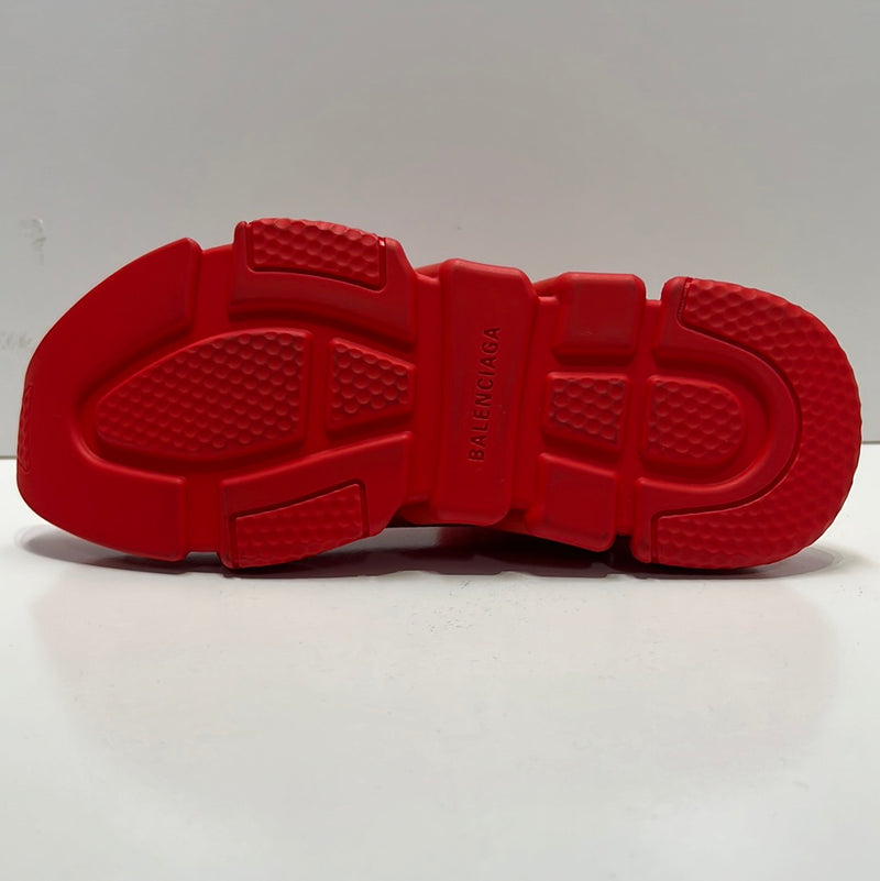 'RIBBED KNIT SPEED' SNEAKERS - RED