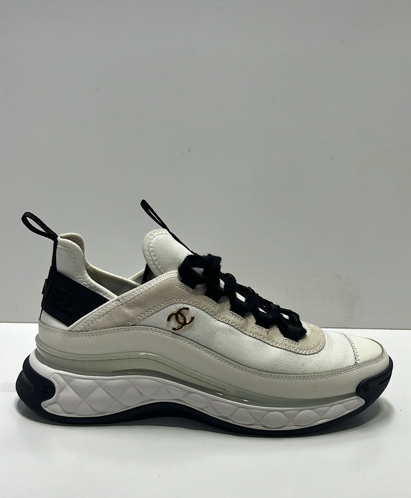 Chanel Tennis Shoes Chanel Sneakers Black White Style Chanel White