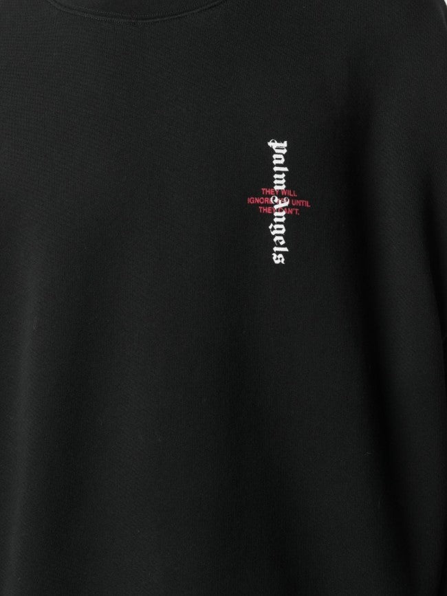 Palm Angels logo-print drop-shoulder sweatshirt